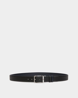 Reversible And Adjustable Belt in Black Leather