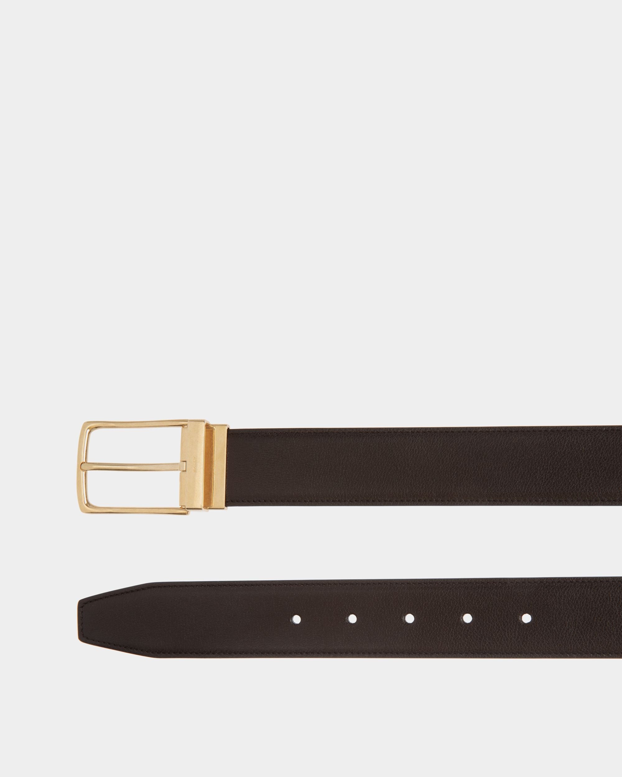 Bally Global - Cinturón Ketter Reversible Y Ajustable De 35 Mm De Piel Marrón - Marrón