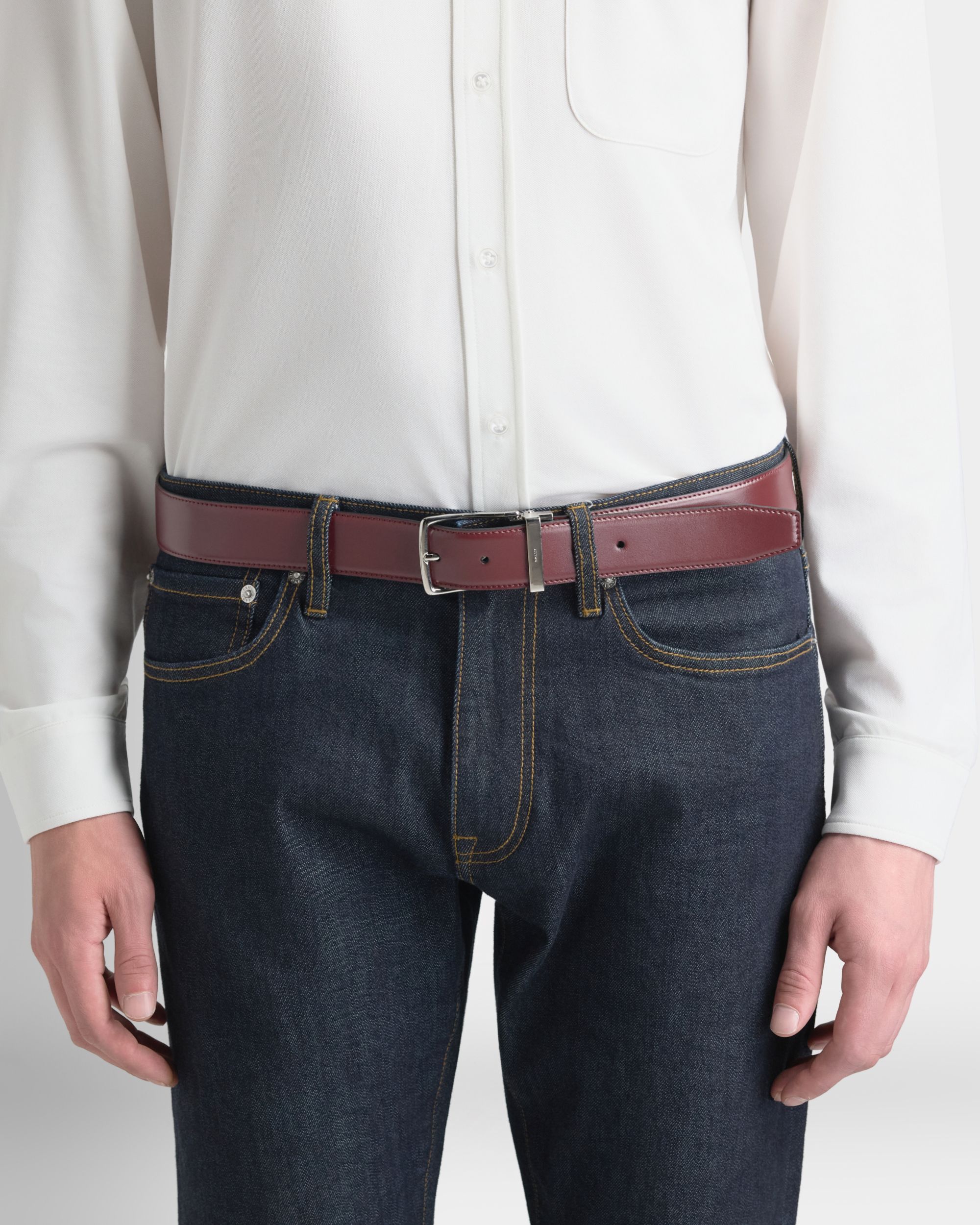 Bally Global - Ketter 35mm Adjustable And Reversible Belt in Andorra And Black Leather - Multicolor