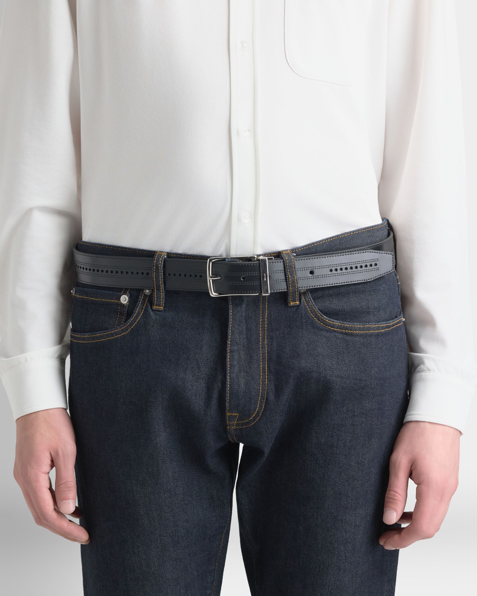 Bally Global - Ketter 35 mm Adjustable And Reversible Belt in Black And Ebano Leather - Multicolor