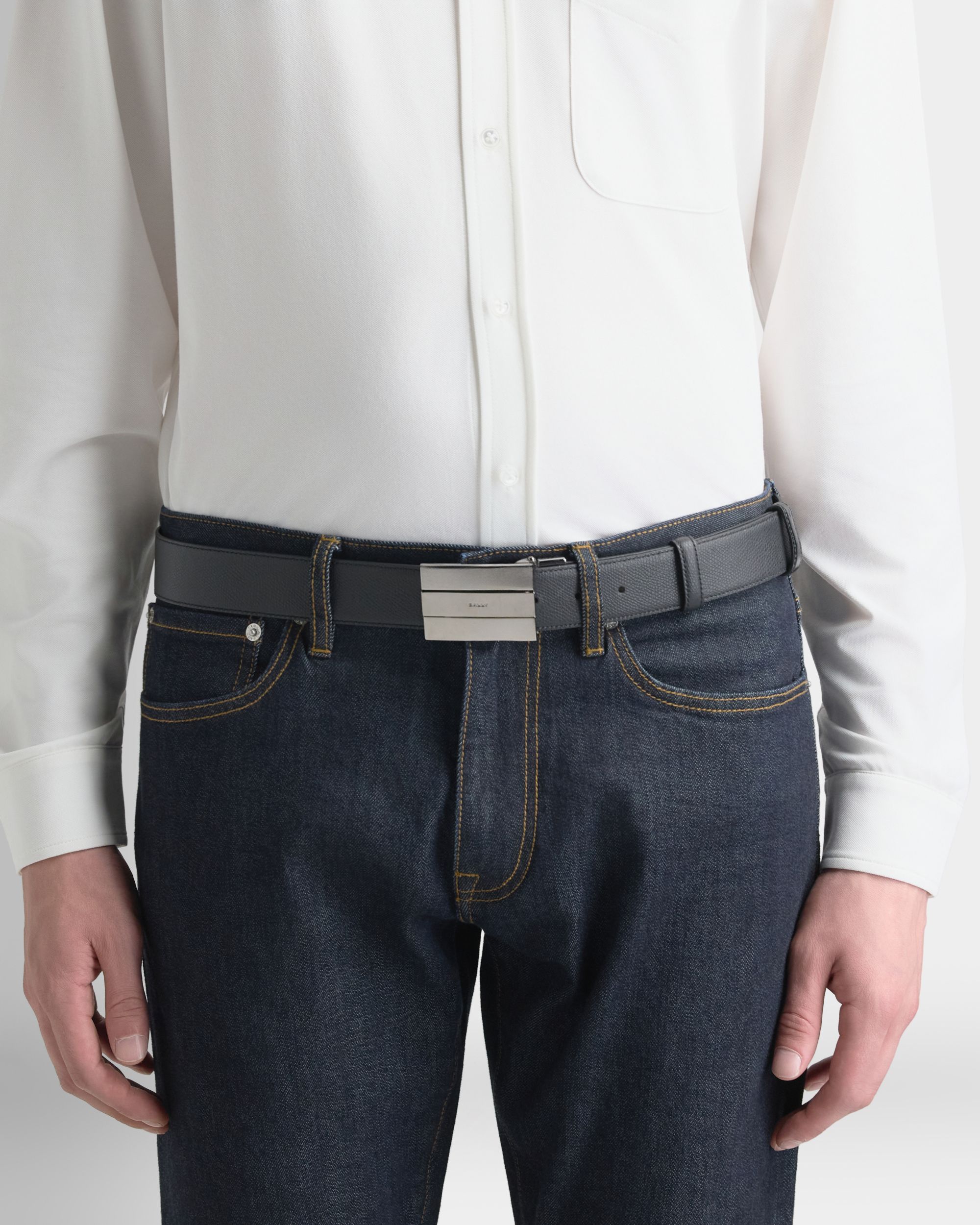 Bally Global - Ollam 35 mm Adjustable And Reversible Belt in Black Leather - Black