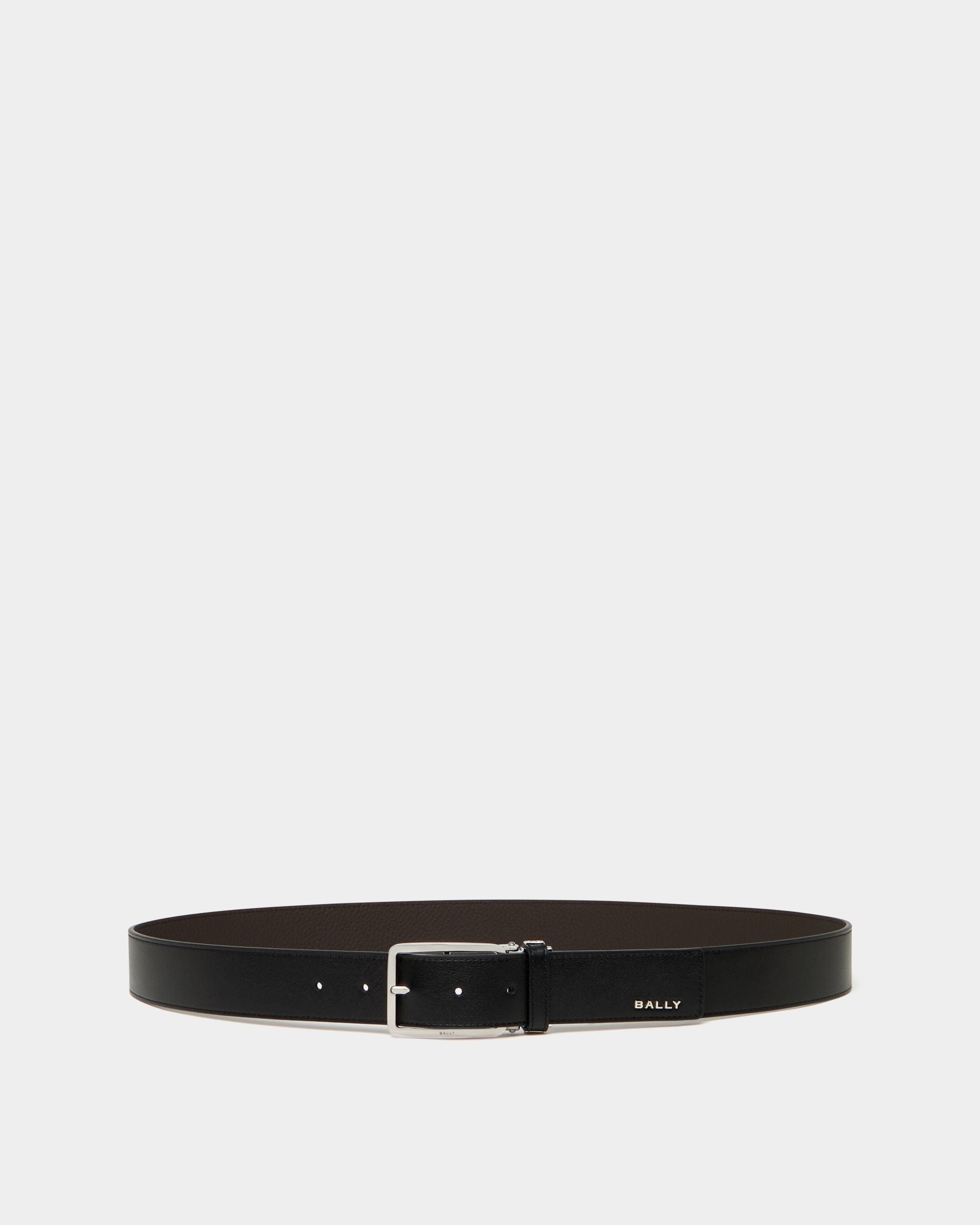 Bally Global - Dress 35mm Adjustable And Reversible Belt in Black and Ebano Leather - Multicolor