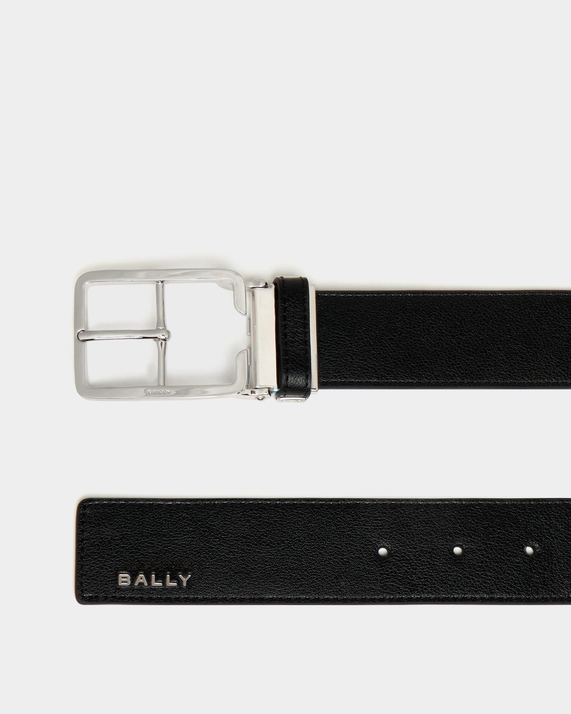 Bally Global - Dress 35mm Adjustable And Reversible Belt in Black and Ebano Leather - Multicolor