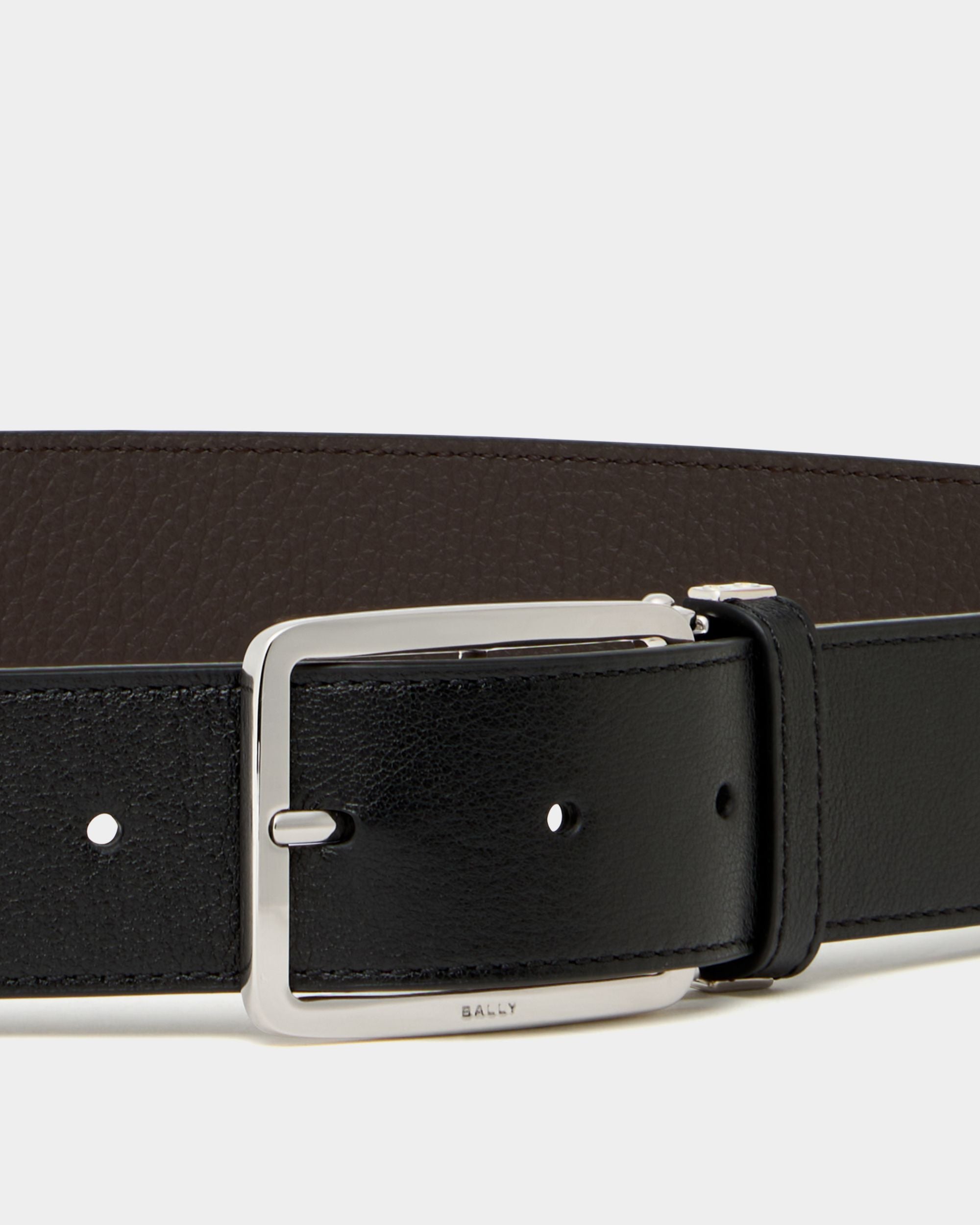 Bally Global - Dress 35mm Adjustable And Reversible Belt in Black and Ebano Leather - Multicolor