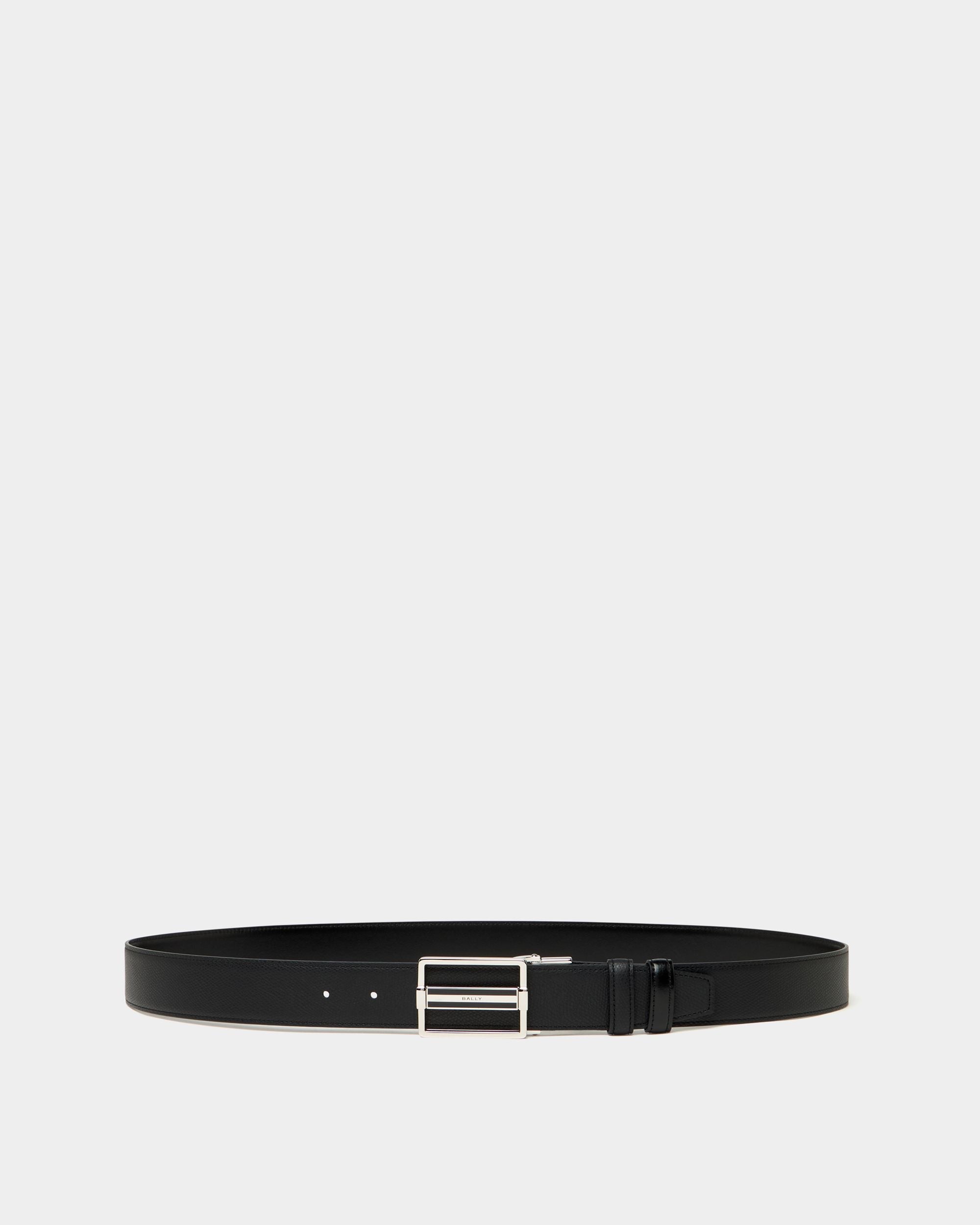 Bally Global - Verstellbarer eleganter Wendegürtel aus schwarzem Leder - Black
