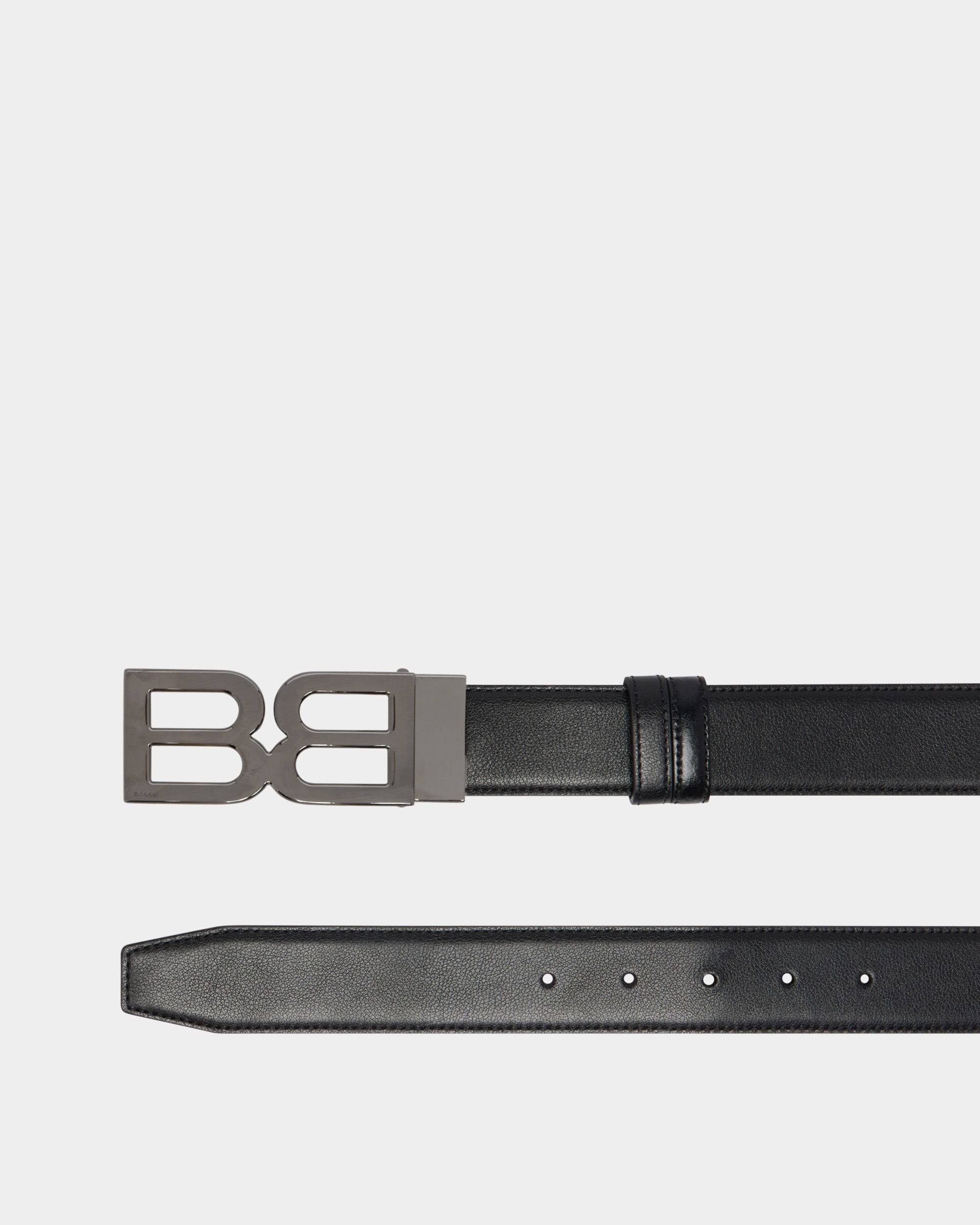Bally Global - B Twice 35 mm Adjustable And Reversible Belt in Black Leather - Black