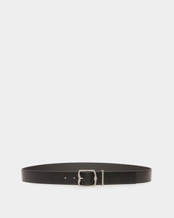 Ceinture Habillée Fixe Emblem 35 mm En Cuir Noir