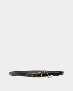 Ceinture Loto Pin 20 mm En Cuir Noir