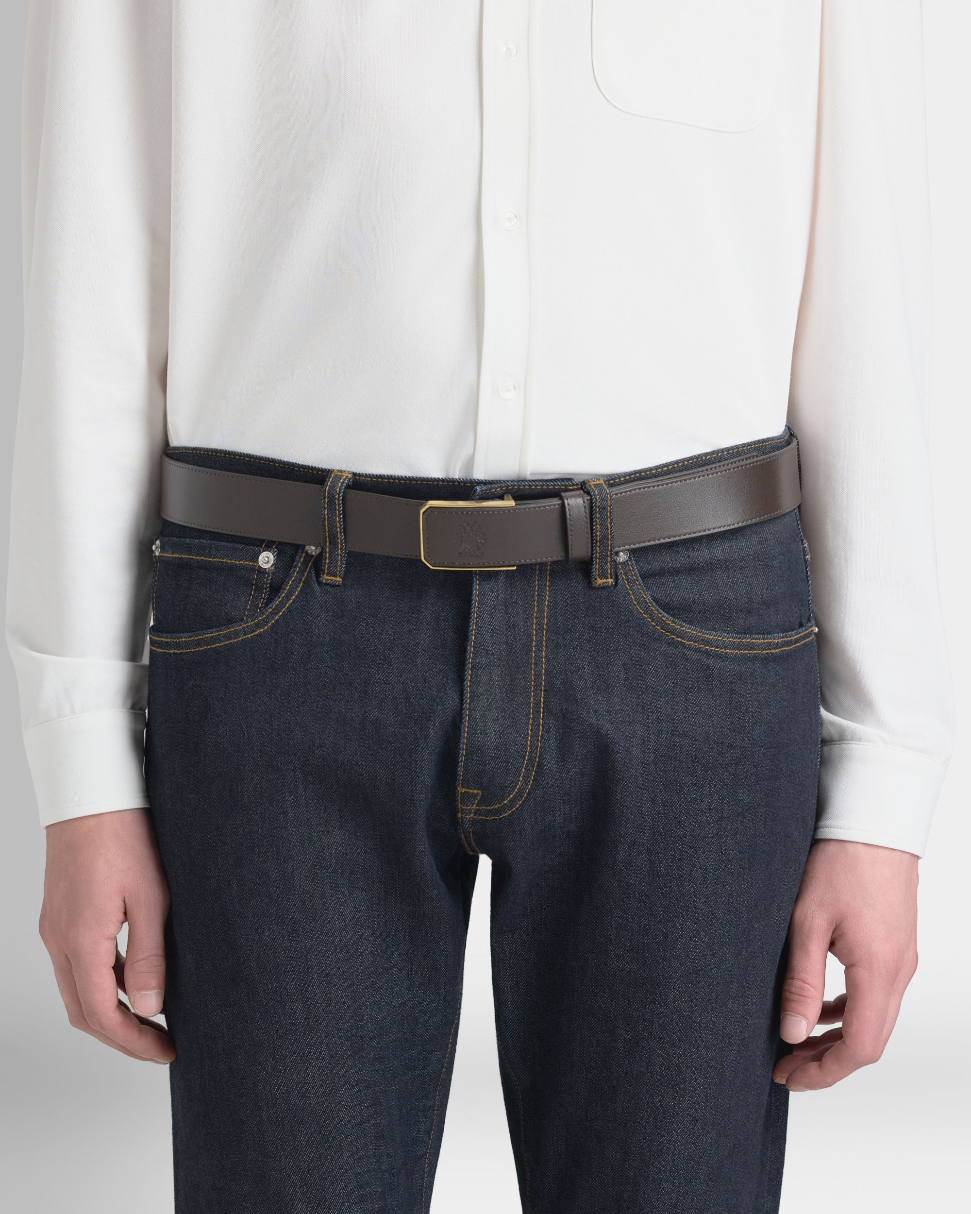 Bally Global - Cabot 35 mm Belt in Ebano Leather - Brown