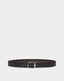 Ceinture Hanky 35 Mm Réversible En Cuir Noir Et Marron