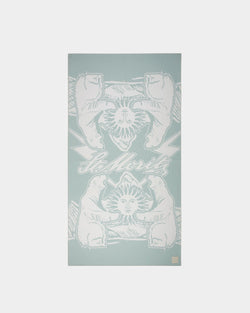 Chal St Moritz Accesorio Con Jacquard De Lana En Azul Claro Y Hueso