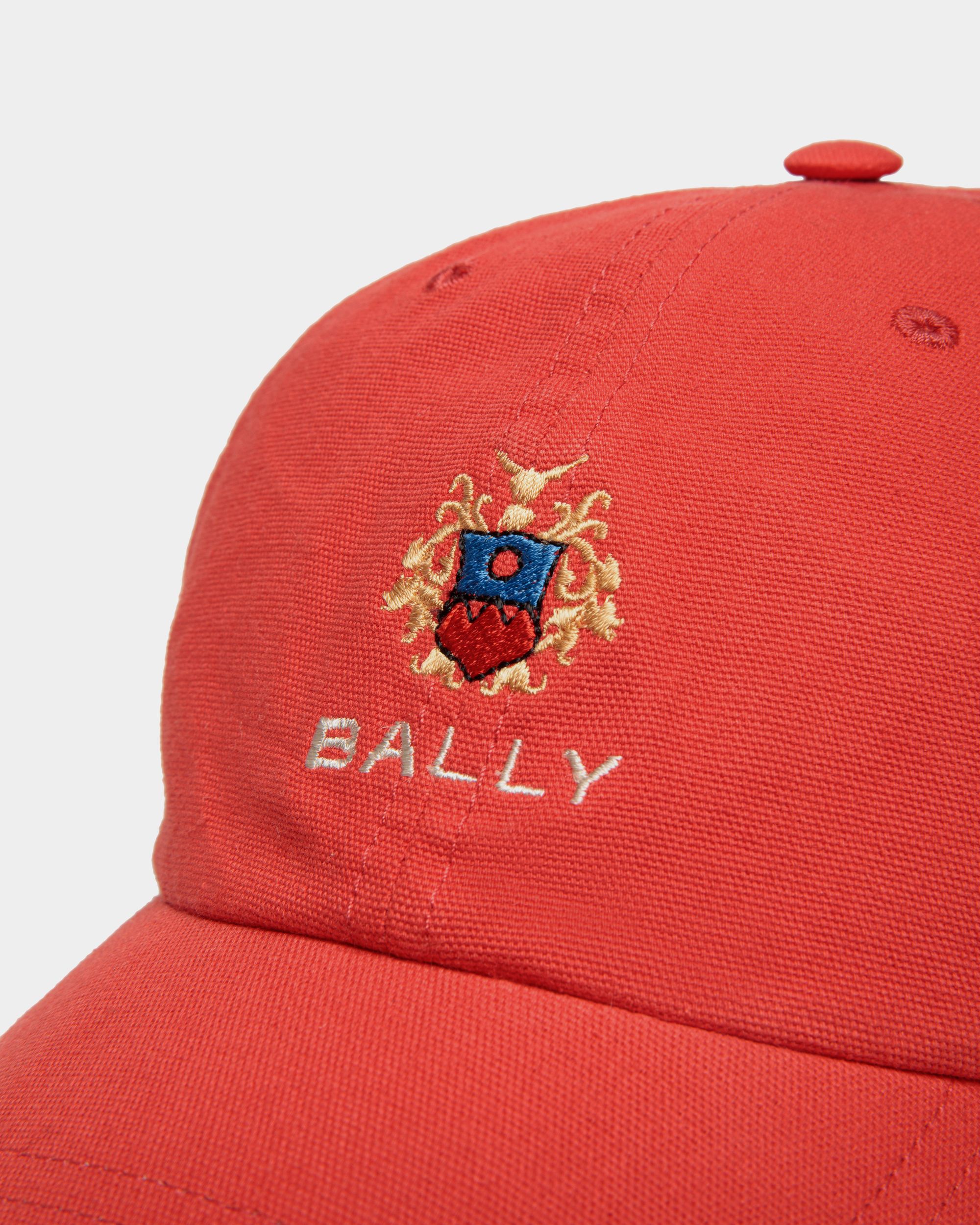 Bally Global - Cappellino In Cotone Candy Red Con Logo Bally Crest - Rosso