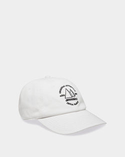 DJ Leo Mas x Bally Baseball Hat in White Cotton with Amnesia Embroidery