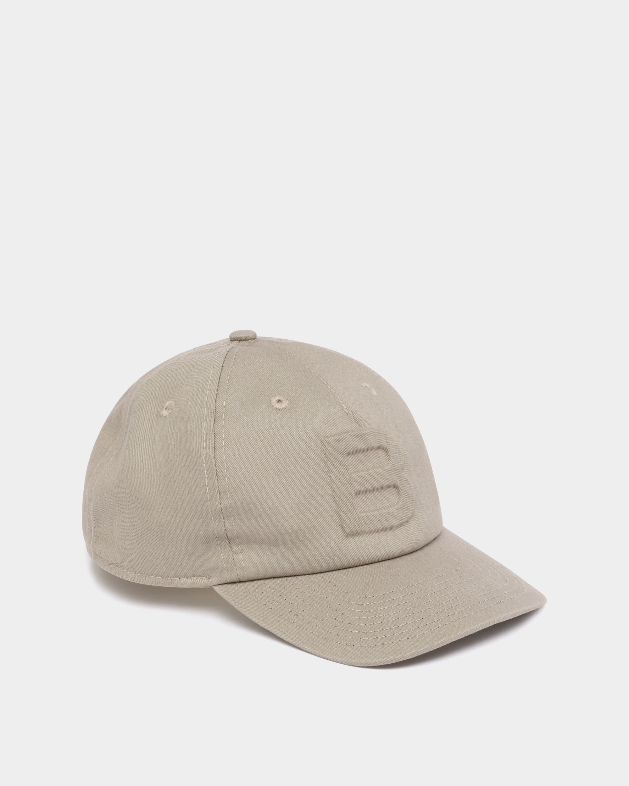 Bally Global - Baseball Hat in Light Grey Cotton With a Debossed Logo - Grey