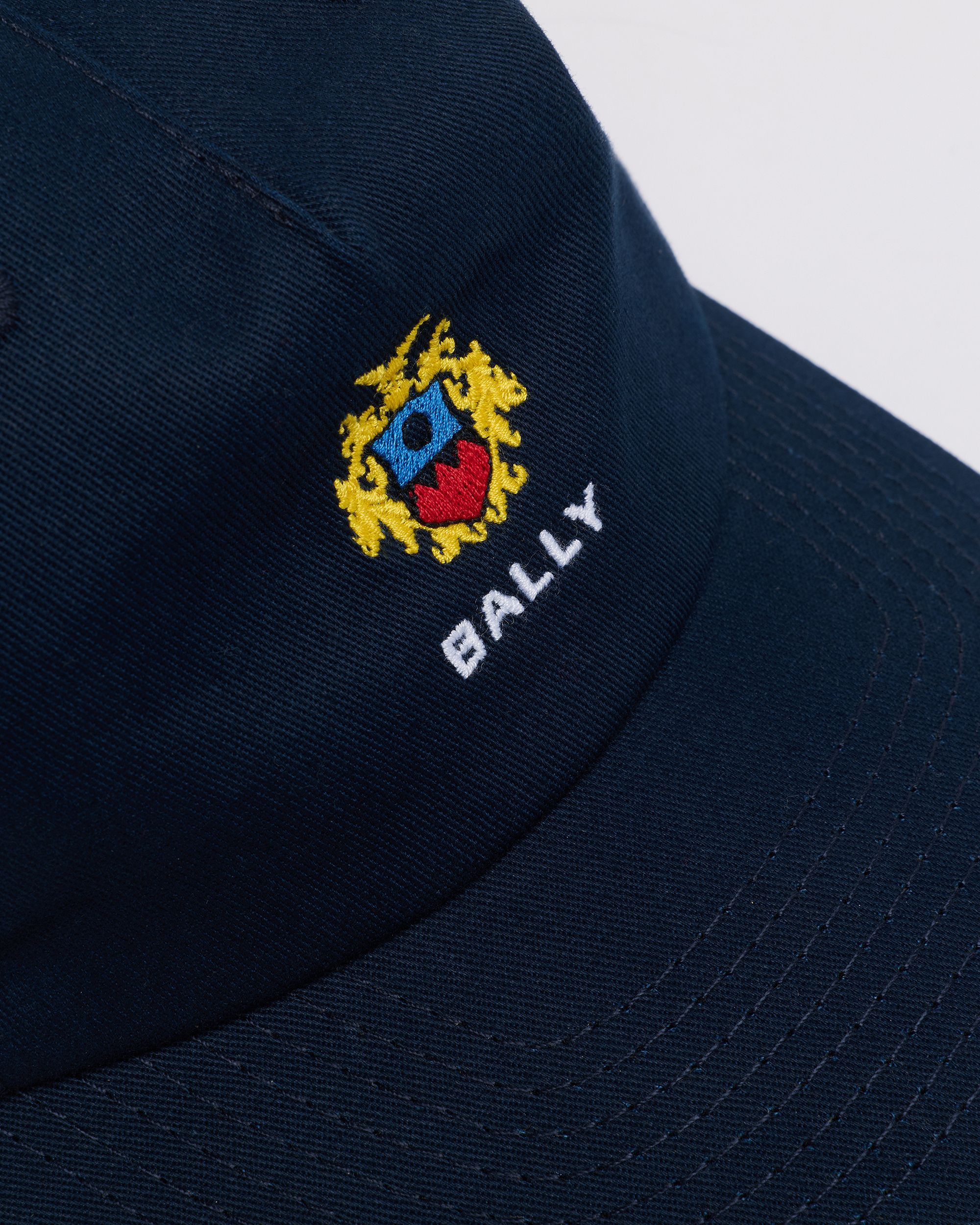 Bally Global - Baseball Hat in Navy Blue Cotton With the Bally Crest - Blue