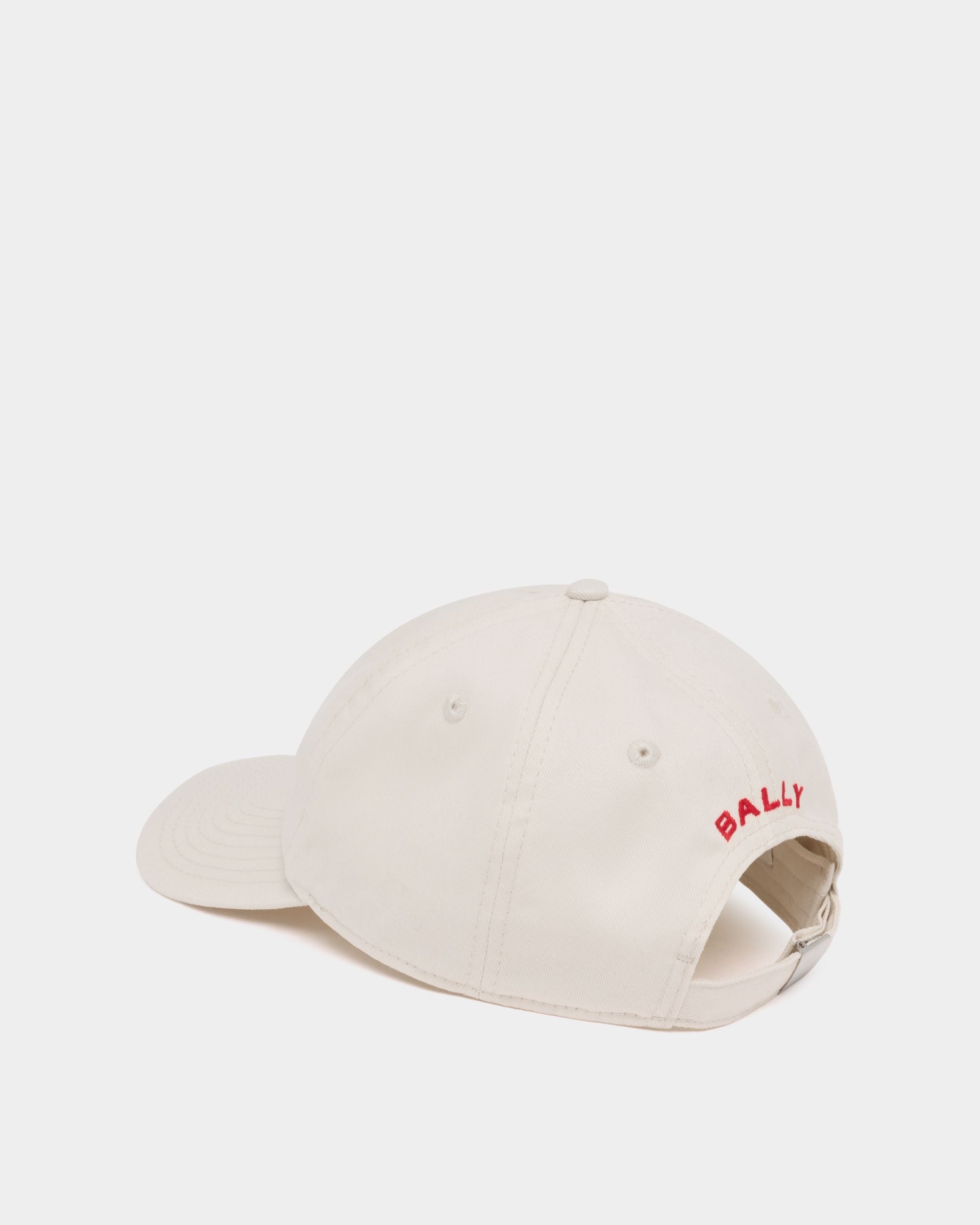 Bally Global - Gorra de béisbol de algodón marfil con escudo Bally Crest liso - Blanco