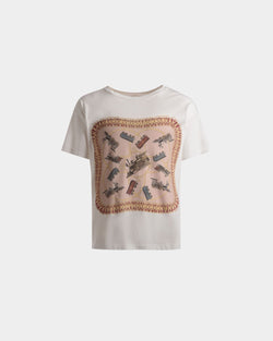 Camiseta Estampada Train De Algodón En Blanco
