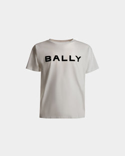 T-Shirt Logo En Coton Blanc