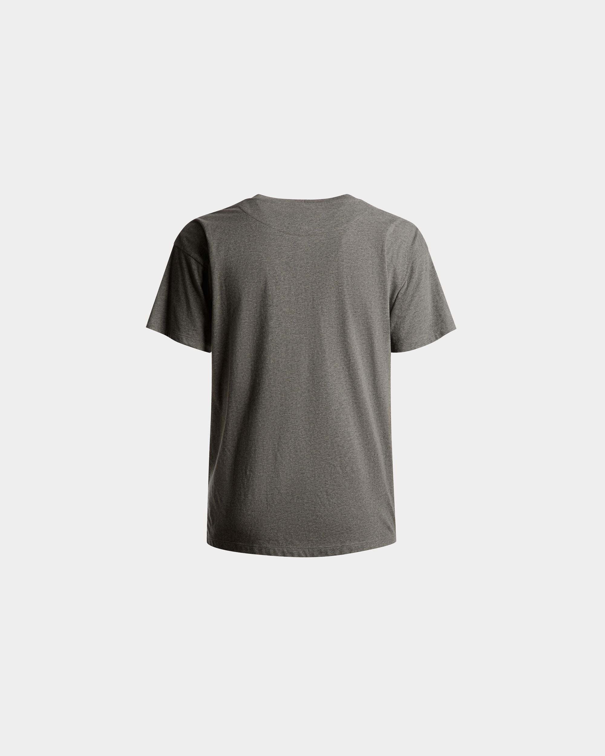 Bally Global - T-Shirt Logo En Coton Gris Chiné - Gris