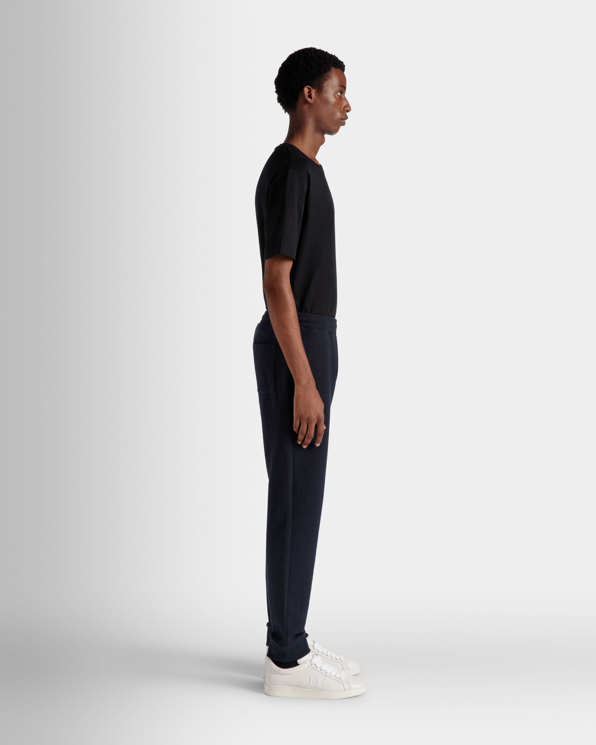 Bally Global - Adrien Brody Travel Collection Sweatpants In Navy Blue Cashmere Blend - Blue