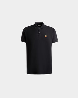 Polo Con Logotipo Bally Crest De Algodón Negro