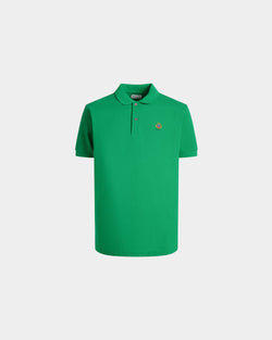Polo Shirt in Emerald Green Cotton with a Bally Crest
