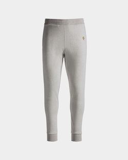Sweatpants With a Bally Crest Logo In Grey Melange Cotton