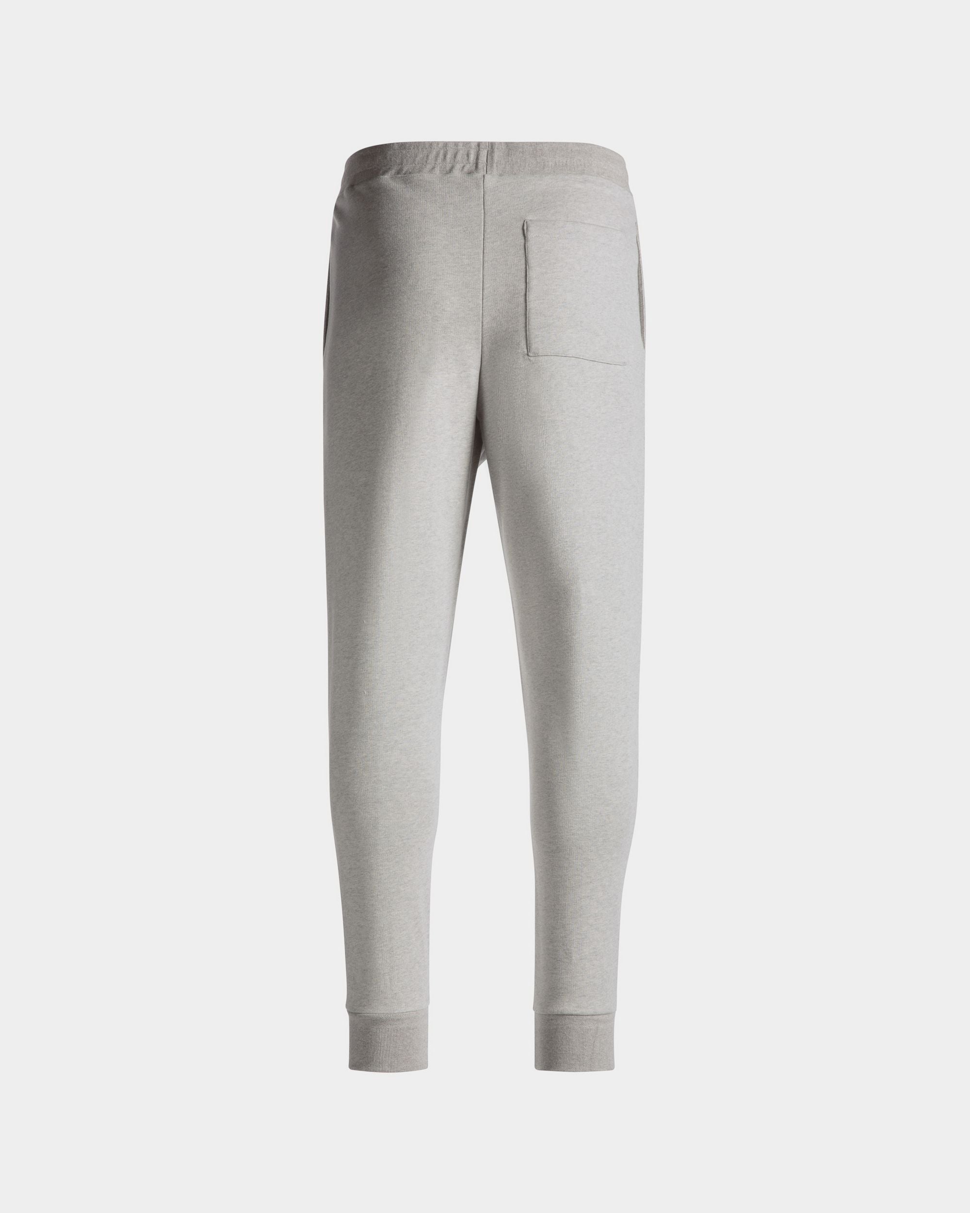 Bally Global - Sweatpants With a Bally Crest Logo In Grey Melange Cotton - Grey