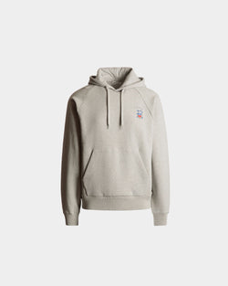 Sudadera Con Capucha Y Escudo Bally Crest De Algodón Grey Melange