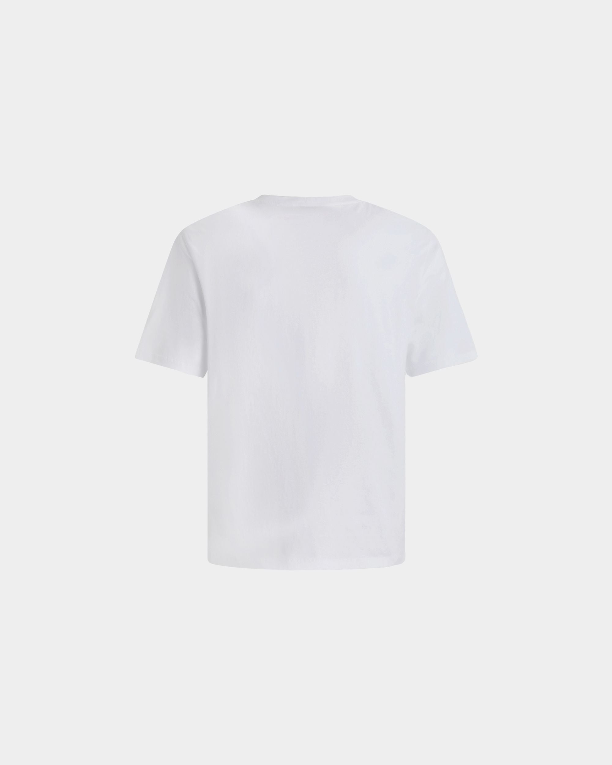 Bally Global - T-Shirt in White Cotton with a Bally Crest - White