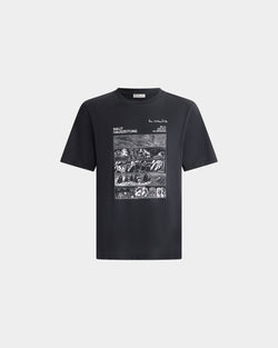 T-Shirt En Coton Noir Avec Motif Comics Graphic