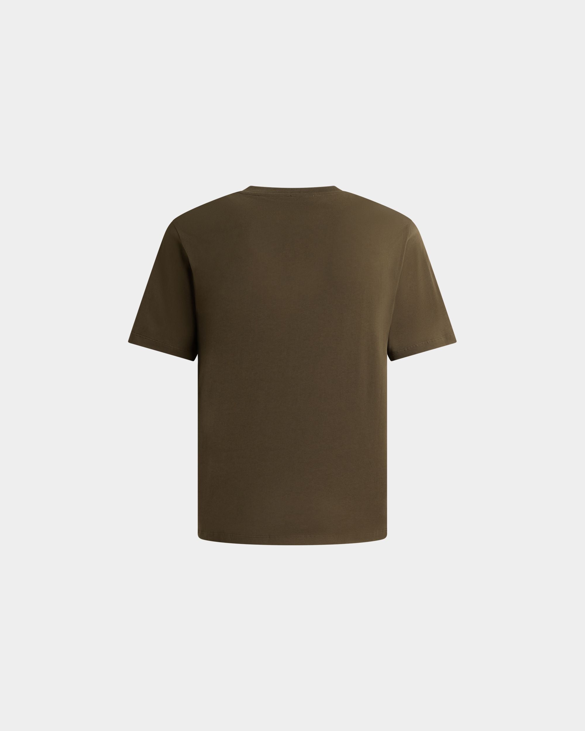 Bally Global - T-Shirt in Military Green Cotton with a Bally Crest - Green