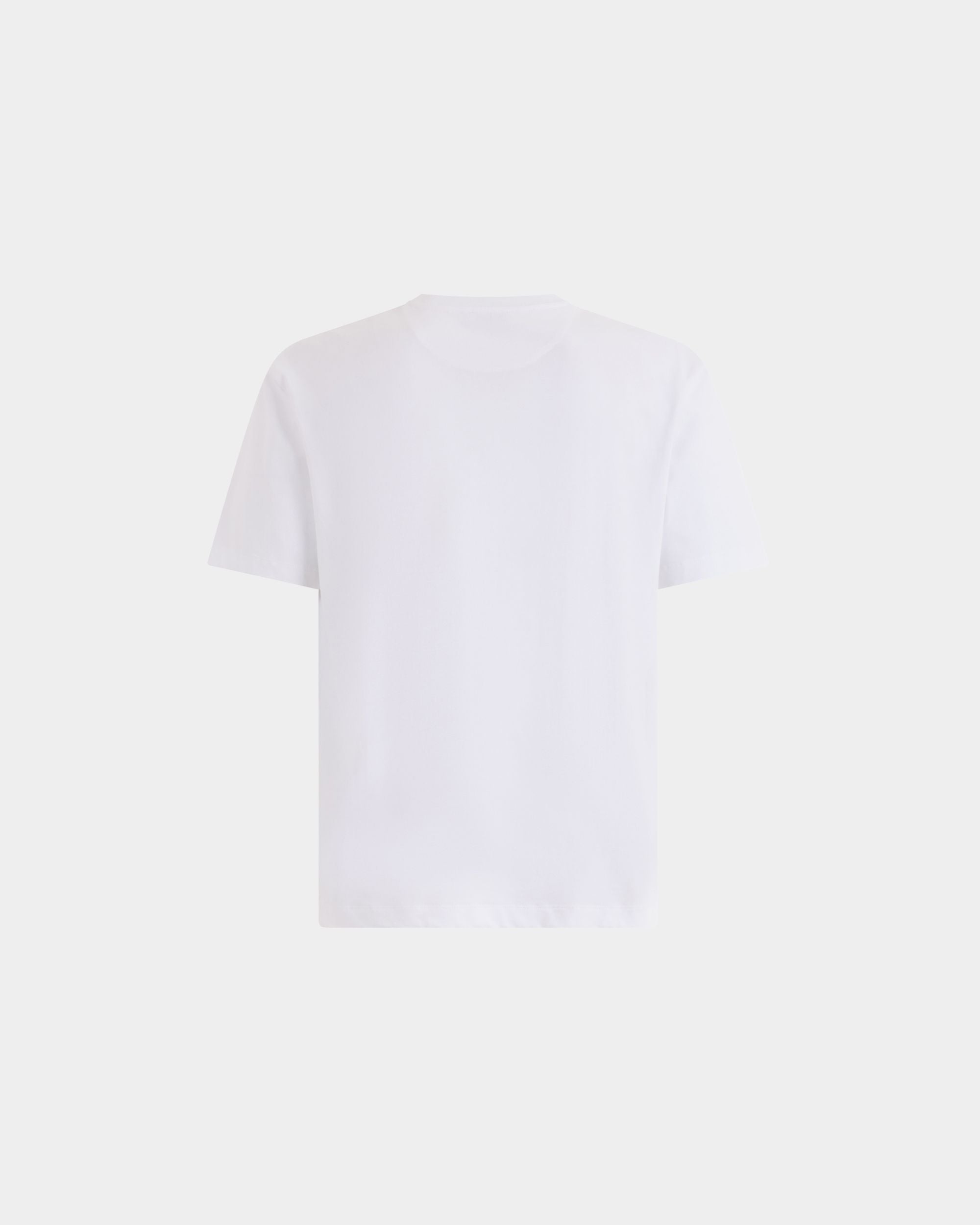 Bally Global - T-shirt in White Cotton with a Bally Crest - White
