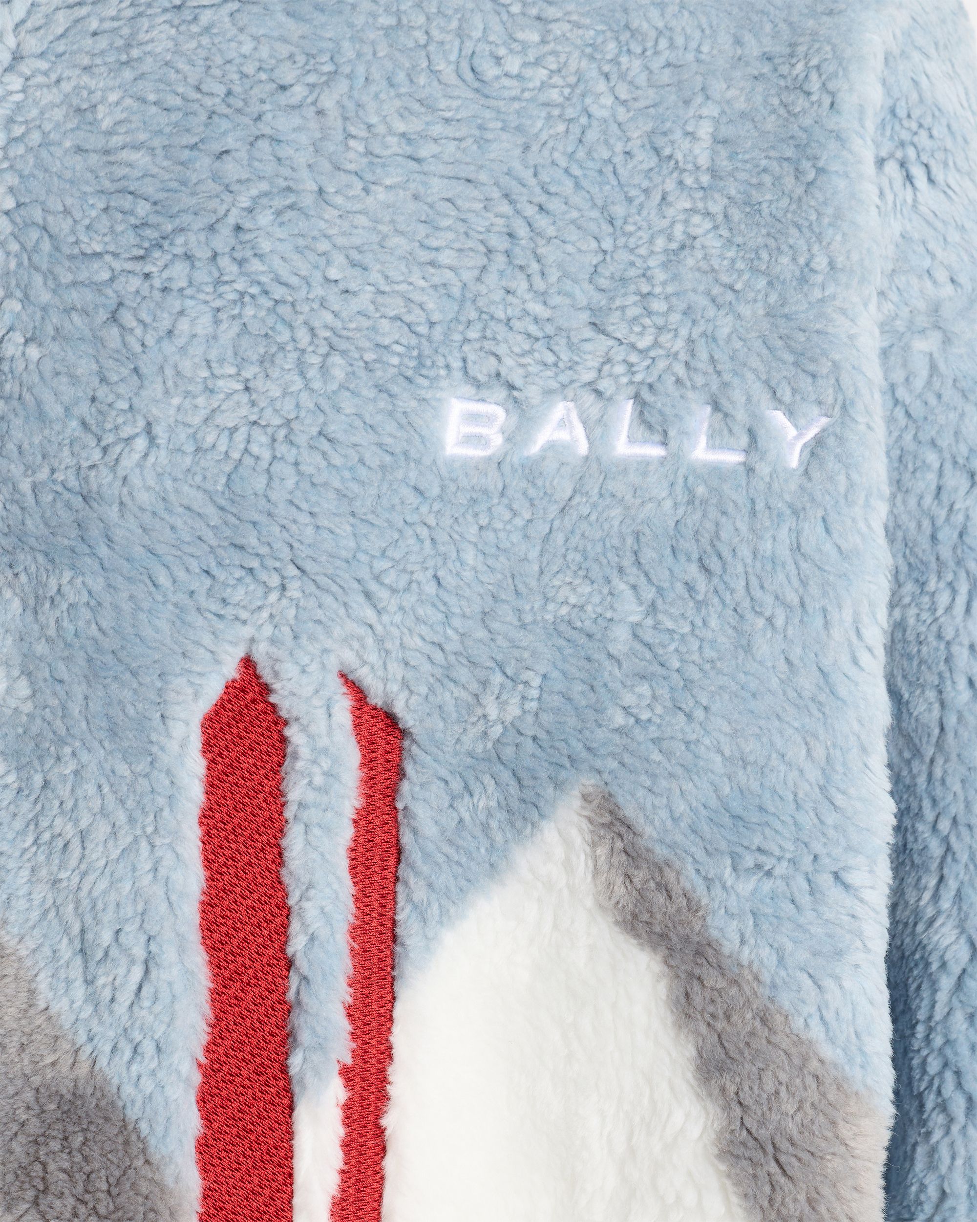 Bally Global - Winter Capsule Sweatshirt mit kurzem Reißverschluss aus Nylon in Light Blue - Blue