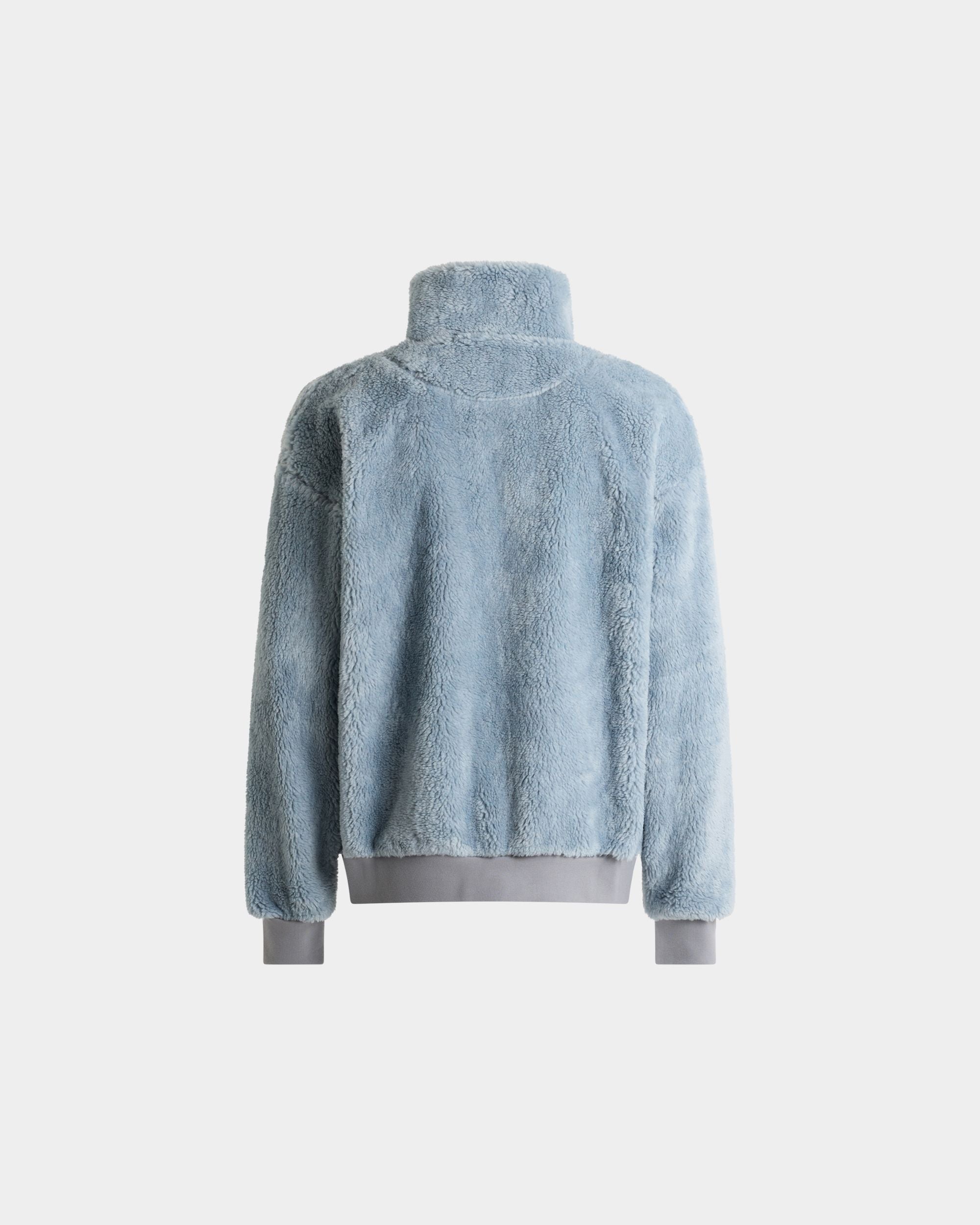 Bally Global - Winter Capsule Sweatshirt mit kurzem Reißverschluss aus Nylon in Light Blue - Blue