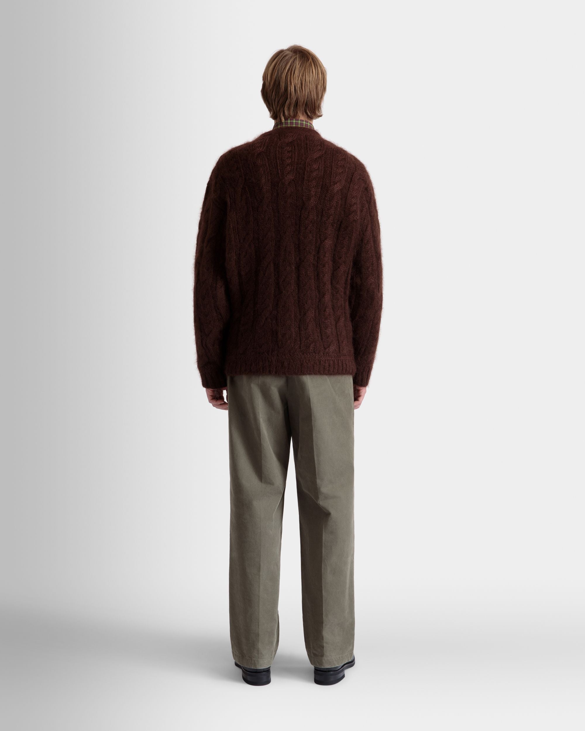 Bally Global - Cárdigan De Mohair Y Seda Marrón - Marrón