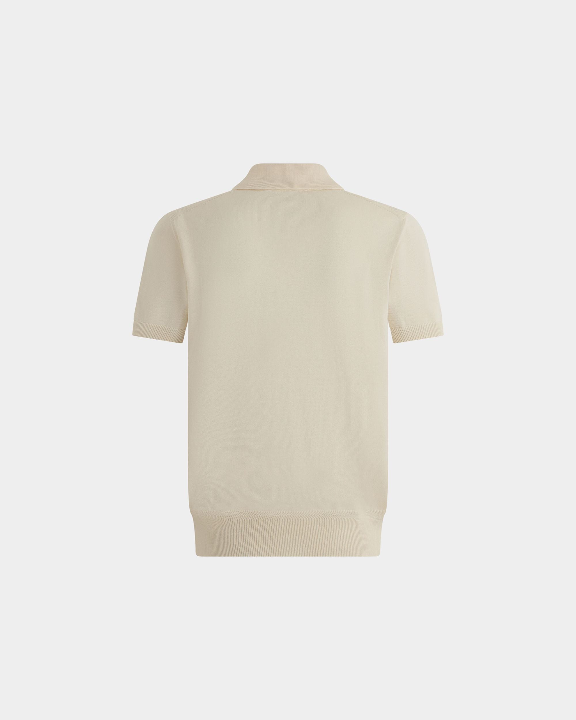 Bally Global - Polo Shirt in Ivory Cotton And Silk - White