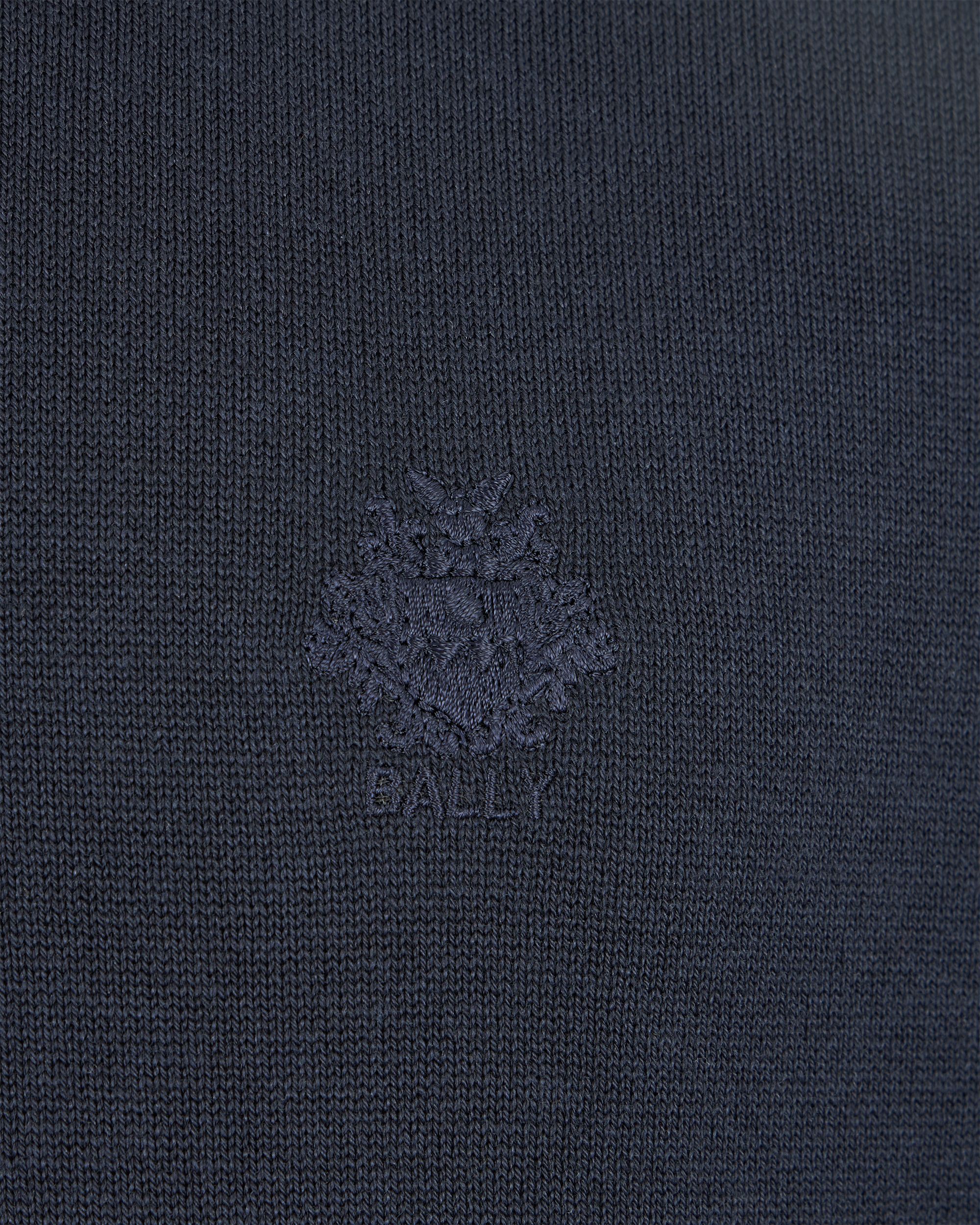 Bally Global - Polo Shirt in Navy Blue Cotton And Silk - Blue