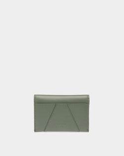 Annye Leather Business Card Holder In Sage