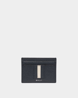 Ribbon Business Card Holder In Midnight Leather