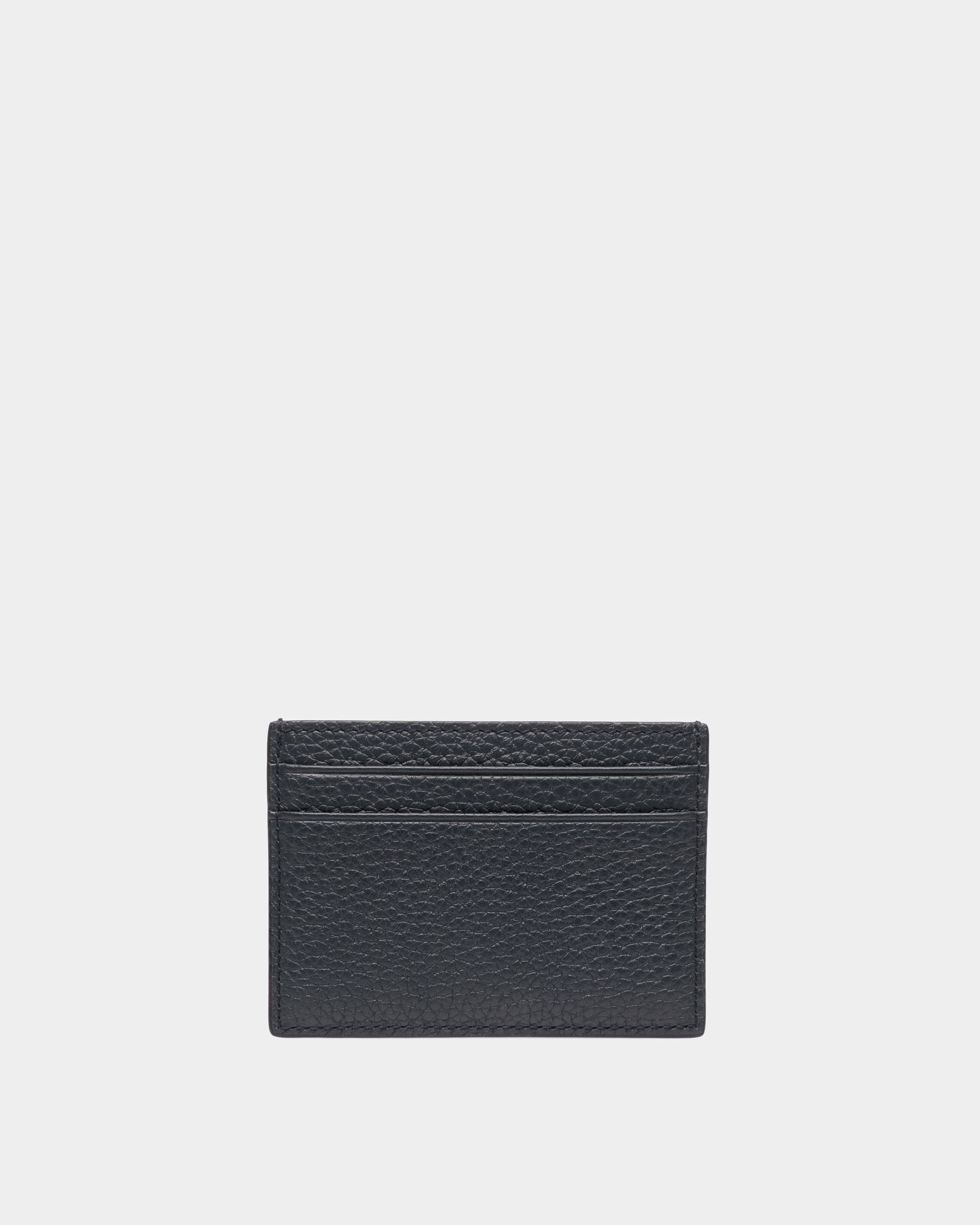 Bally Global - Ribbon Business Card Holder In Midnight Leather - Blue