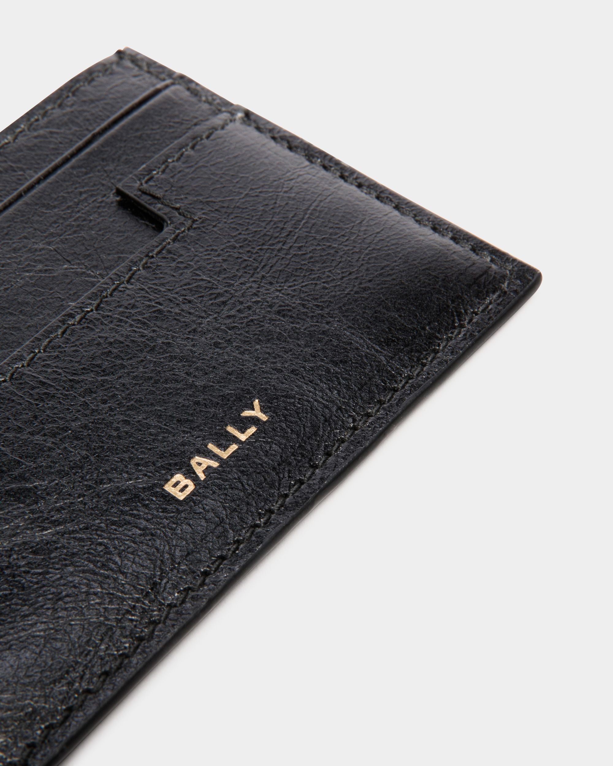 Bally Global - Tarjetero Easy Bally De Piel Negra - Negro