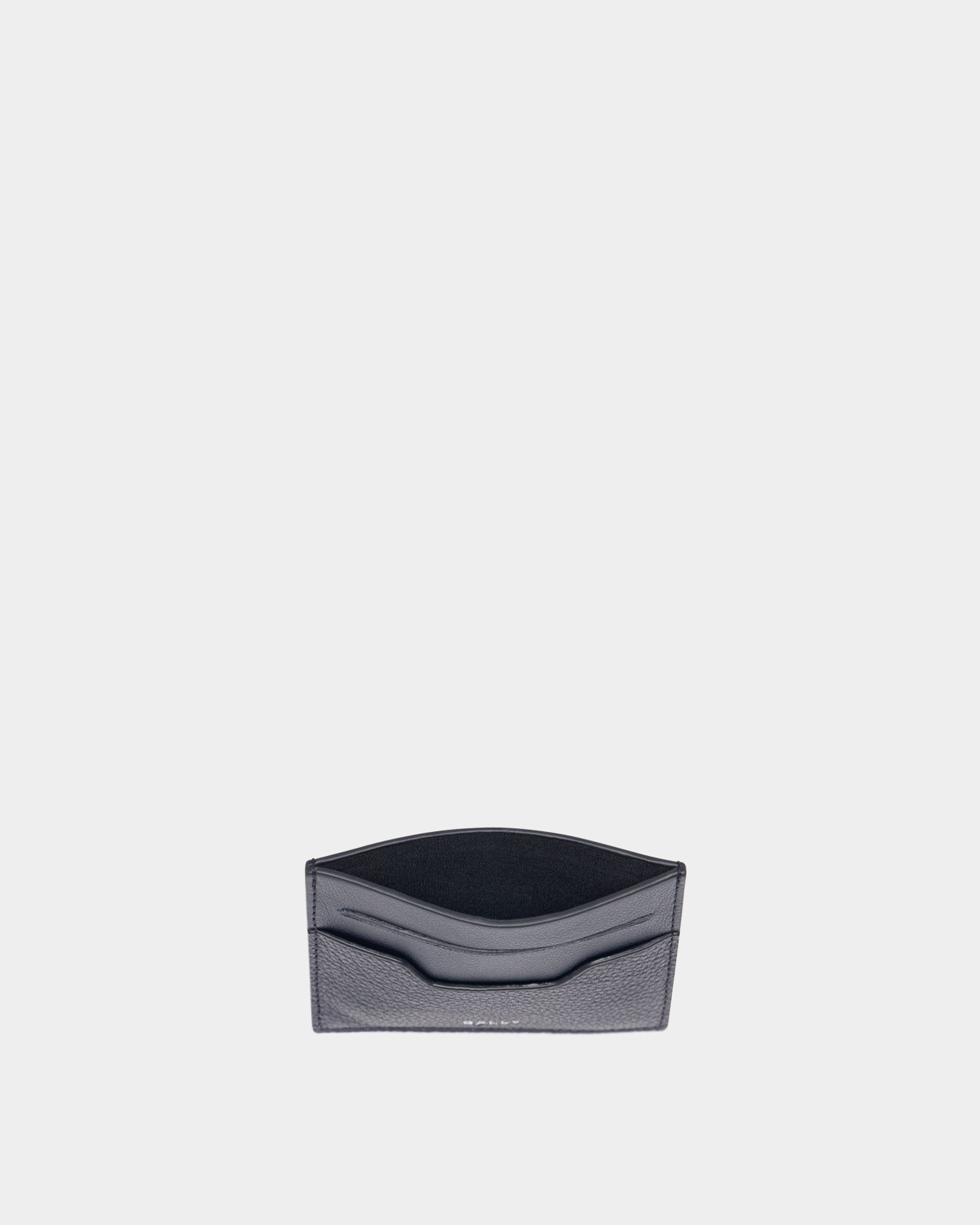 Bally Global - Capitol Card Holder in Navy Blue Grained Leather - Blue