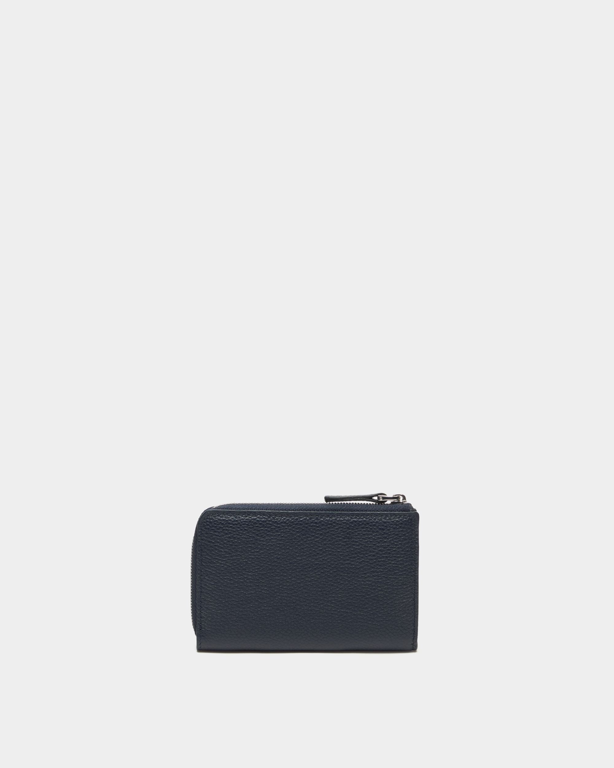 Bally Global - Portacarte Capitol In Pelle Granata Navy Blue - Blu