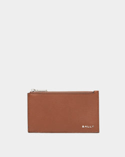 Bally Essential Card Holder in Amber Grained Leather
