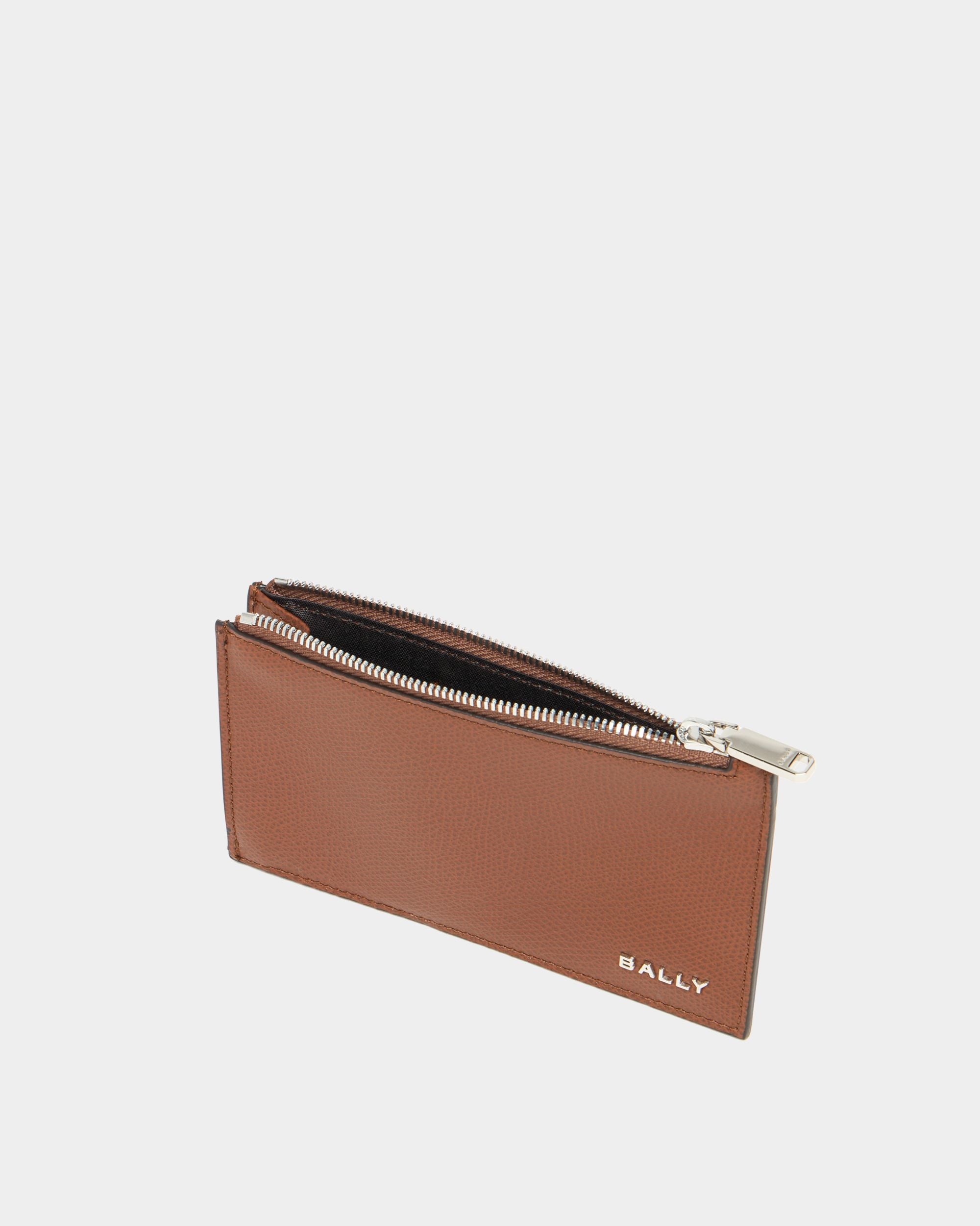 Bally Global - Bally Essential Card Holder in Amber Grained Leather - Brown