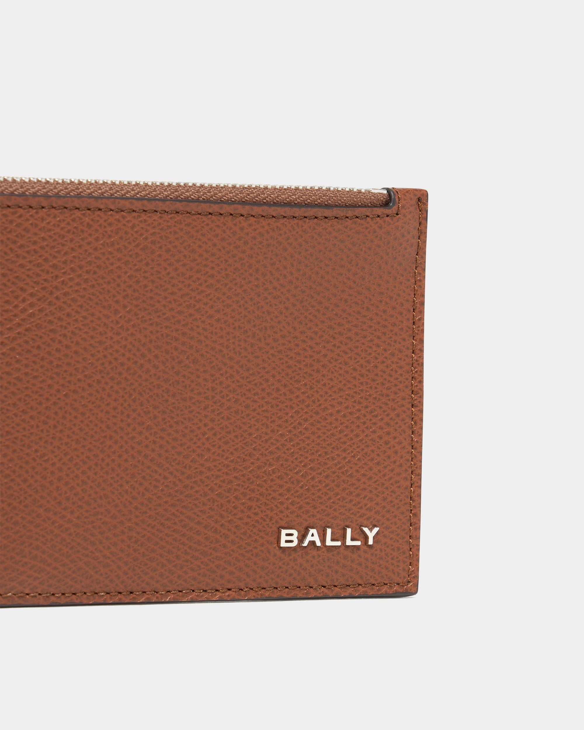 Bally Global - Bally Essential Card Holder in Amber Grained Leather - Brown