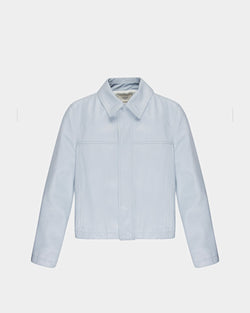 Giacca In Pelle Azzurra