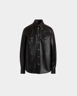 Shirt in Black Leather