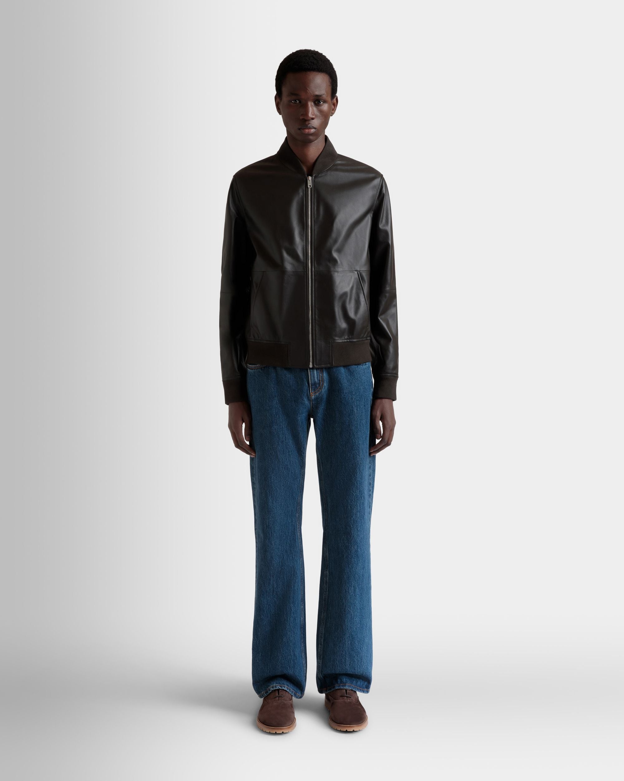 Bally Global - Bomber in Ebano Leather - Brown